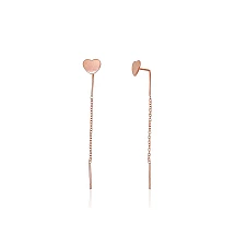Silver earrings, 1.1 g, Silver 925 fineness, red gold (Plating)