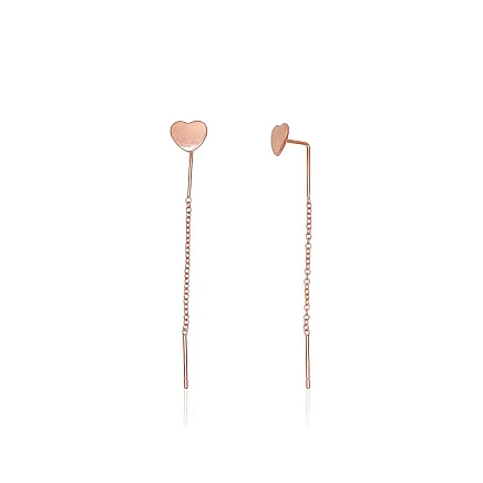 clips and other ear-rings,  - Silver earrings, 1.1 g, Silver 925 fineness, red gold (Plating)
