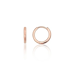 Серебряные серьги с круглой застежкой, 1.5 g, Серебро 925 проба, красное золото (покрытие)