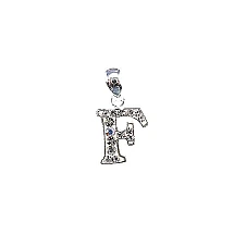 Серебряный кулон, 1.8 g, Серебро 925 проба, Кристаллы