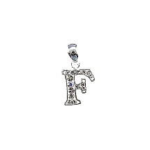 Серебряный кулон, 1.9 g, Серебро 925 проба, Кристаллы