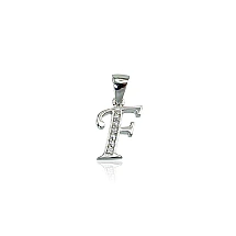 Серебряный кулон, 1.4 g, Серебро 925 проба, родий (покрытие), Цирконы