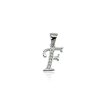 Серебряный кулон, 1.5 g, Серебро 925 проба, родий (покрытие), Цирконы
