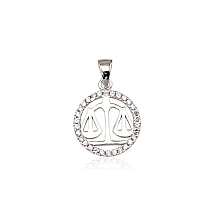 Sudraba kulons, 2.2 g, Sudrabs 925 prove, rodijs (pārklājums), Cirkoni, Svari