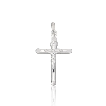 Крестики и иконки, Распятие - Серебряный кулон, 2.5 g, Серебро 925 проба