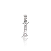 Sudraba kulons, 0.9 g, Sudrabs 925 prove, rodijs (pārklājums), Cirkoni