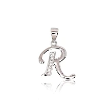 Серебряный кулон, 1.7 g, Серебро 925 проба, родий (покрытие), Цирконы