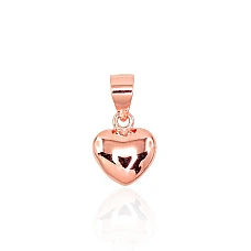 Серебряный кулон, 0.8 g, Серебро 925 проба, красное золото (покрытие)
