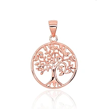 Серебряный кулон, 2 g, Серебро 925 проба, красное золото (покрытие)