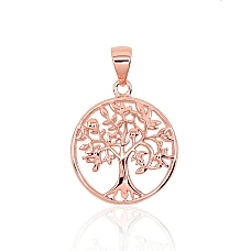 Серебряный кулон, 2 g, Серебро 925 проба, красное золото (покрытие)