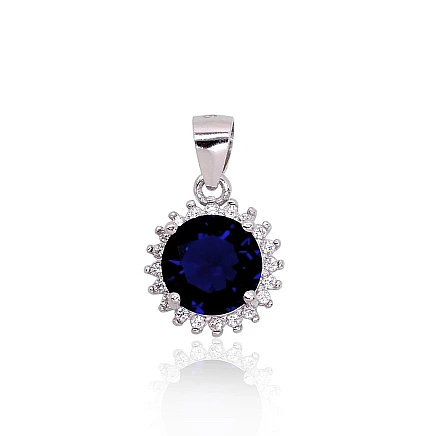 Sieviešu,  - Sudraba kulons, 1.4 g, Sudrabs 925 prove, rodijs (pārklājums), Cirkoni