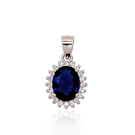 Women,  - Silver pendant, 1.5 g, Silver 925 fineness, Rhodium (Plating), Zirkons