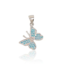 Silver pendant, 1.6 g, Silver 925 fineness, Rhodium (Plating), Zirkons