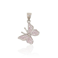 Silver pendant, 1.5 g, Silver 925 fineness, Rhodium (Plating), Zirkons