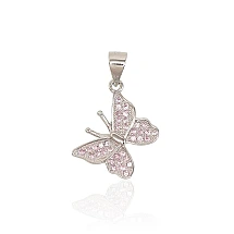 Silver pendant, 1.6 g, Silver 925 fineness, Rhodium (Plating), Zirkons