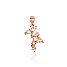 Серебряный кулон, 1.2 g, Серебро 925 проба, красное золото (покрытие)
