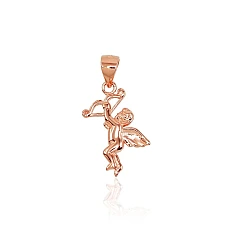 Серебряный кулон, 1.3 g, Серебро 925 проба, красное золото (покрытие)