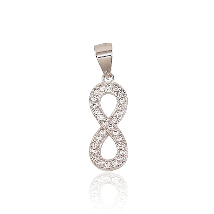 Women,  - Silver pendant, 1.1 g, Silver 925 fineness, Rhodium (Plating), Zirkons