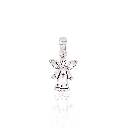 Women, Angel - Silver pendant, 0.9 g, Silver 925 fineness, oxide (Plating)