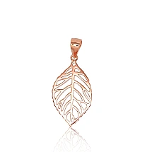 Серебряный кулон, 1.1 g, Серебро 925 проба, красное золото (покрытие)