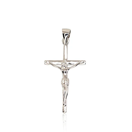 Crosses and Icons, Crucifix - Silver pendant, 1.8 g, Silver 925 fineness, Rhodium (Plating)