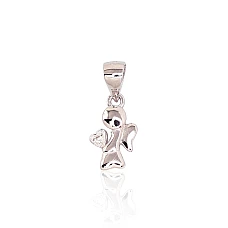 Sudraba kulons, 0.8 g, Sudrabs 925 prove, rodijs (pārklājums), Cirkoni