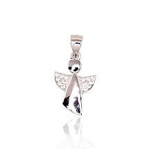 Silver pendant, 1.6 g, Silver 925 fineness, Rhodium (Plating), Zirkons