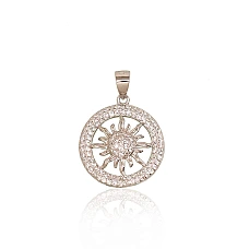Sudraba kulons, 2.1 g, Sudrabs 925 prove, rodijs (pārklājums), Cirkoni