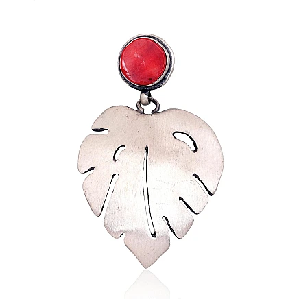 K-Exclusive  collection,  - Silver pendant, 9.1 g, Silver 925 fineness, oxide (Plating), Coral