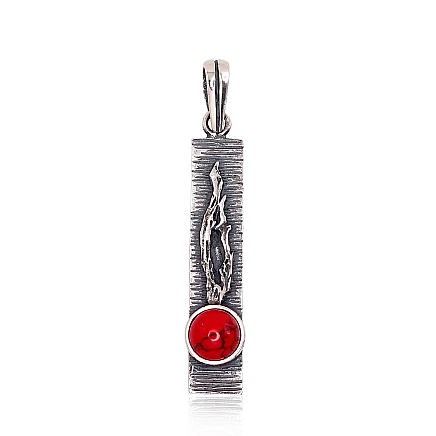K-Exclusive kolekcija,  - Sudraba kulons, 4.8 g, Sudrabs 925 prove, oksids (pārklājums), Korallis (Imitācija)