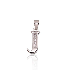 Серебряный кулон, 1.1 g, Серебро 925 проба, родий (покрытие), Цирконы