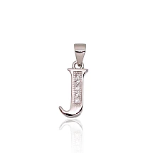 Серебряный кулон, 1.2 g, Серебро 925 проба, родий (покрытие), Цирконы