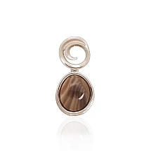 Silver pendant, Silver 925 fineness, Rhodium (Plating), Flint