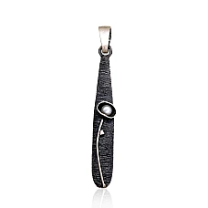 Silver pendant, 7.7 g, Silver 925 fineness, oxide (Plating), Fresh-water Pearl