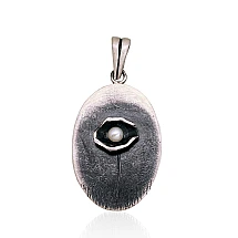 Sudraba kulons, 6.4 g, Sudrabs 925 prove, oksids (pārklājums), Pērles