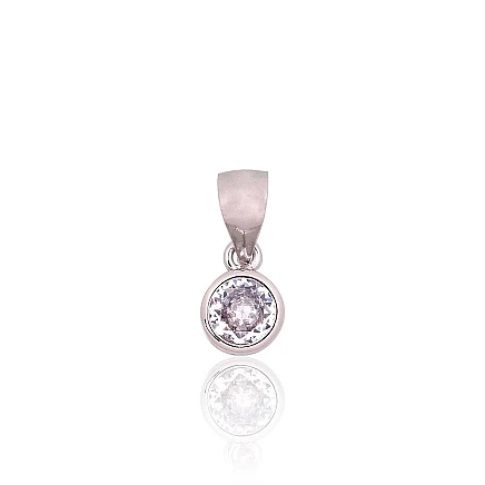 Women,  - Silver pendant, 0.7 g, Silver 925 fineness, Rhodium (Plating), Zirkons