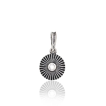 Sudraba kulons, 1.3 g, Sudrabs 925 prove, oksids (pārklājums), Cirkoni