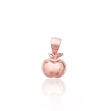 Серебряный кулон, 1.1 g, Серебро 925 проба, красное золото (покрытие)