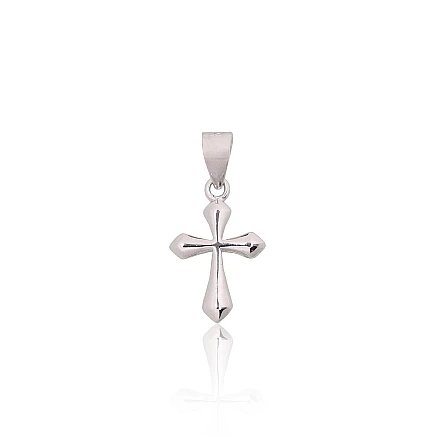 Krustiņi un ikonas, Krustiņš - Sudraba kulons, 0.7 g, Sudrabs 925 prove, rodijs (pārklājums)