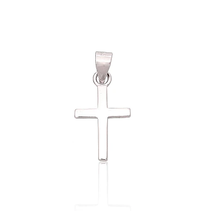 Krustiņi un ikonas, Krustiņš - Sudraba kulons, 0.7 g, Sudrabs 925 prove, rodijs (pārklājums)