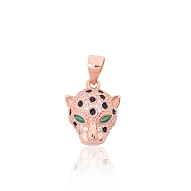 Серебряный кулон, 1.7 g, Серебро 925 проба, красное золото (покрытие), Цирконы , Ювелирная эмаль