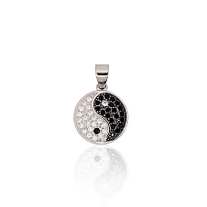 Серебряный кулон, 1.6 g, Серебро 925 проба, родий (покрытие), Цирконы