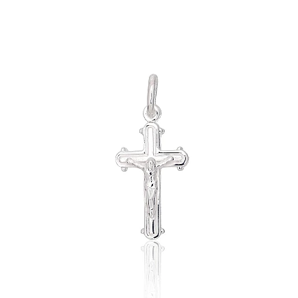 Крестики и иконки, Крестик, Распятие - Серебряный кулон, 1.6 g, Серебро 925 проба
