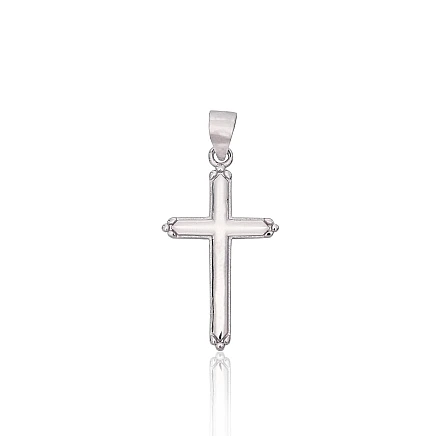 Krustiņi un ikonas, Krustiņš - Sudraba kulons, 1.1 g, Sudrabs 925 prove, rodijs (pārklājums)