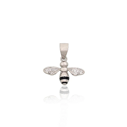 Sieviešu, Bite - Sudraba kulons, 0.8 g, Sudrabs 925 prove, rodijs (pārklājums), Cirkoni , Juvelieru emalja