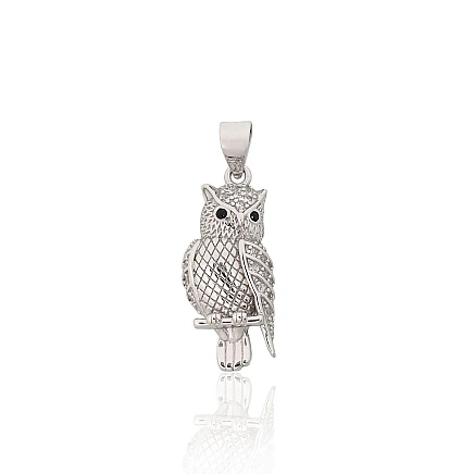 Sieviešu, Pūce - Sudraba kulons, 1.7 g, Sudrabs 925 prove, rodijs (pārklājums), Cirkoni