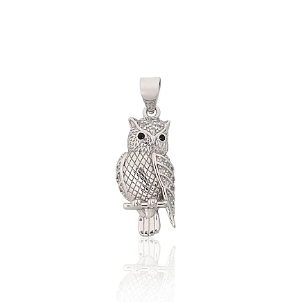 Sieviešu, Pūce - Sudraba kulons, 1.8 g, Sudrabs 925 prove, rodijs (pārklājums), Cirkoni