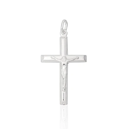 Крестики и иконки, Крестик, Распятие - Серебряный кулон, 3.2 g, Серебро 925 проба