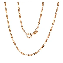 Silver chain Figaro 1,8 mm , diamond cut, 50, 3.3 g, Silver 925 fineness, red gold (Plating)