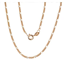 Silver chain Figaro 1,8 mm , diamond cut, 55, 3.5 g, Silver 925 fineness, red gold (Plating)